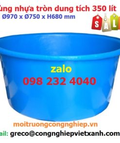 Thùng nhựa tròn dung tích 350 lít