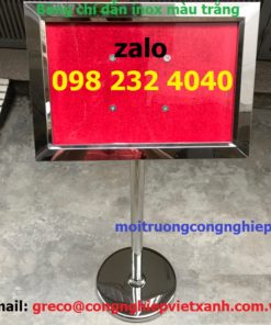 Bảng thông báo inox màu trắng A4