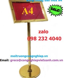 Bảng thông báo inox màu vàng A4