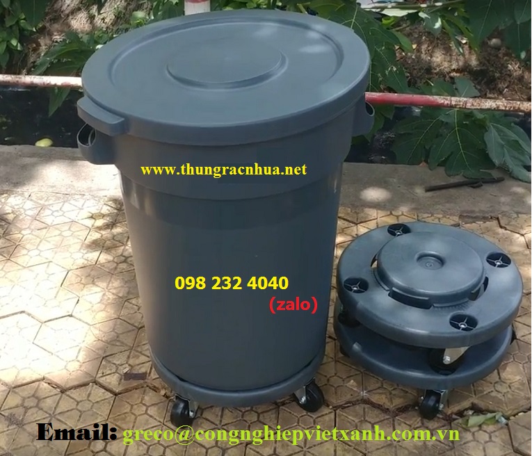 Thùng rác nhựa 120 lít để nhà bếp