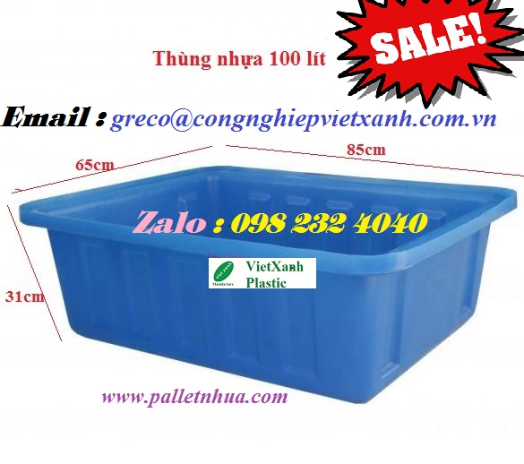 Thùng nhựa 100 lít