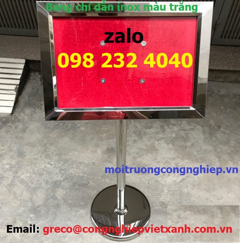 Bảng thông báo inox màu trắng A4