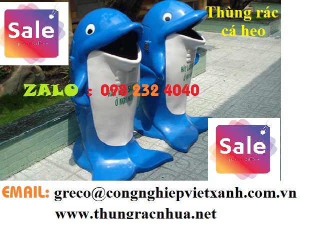 Thùng rác hình cá heo
