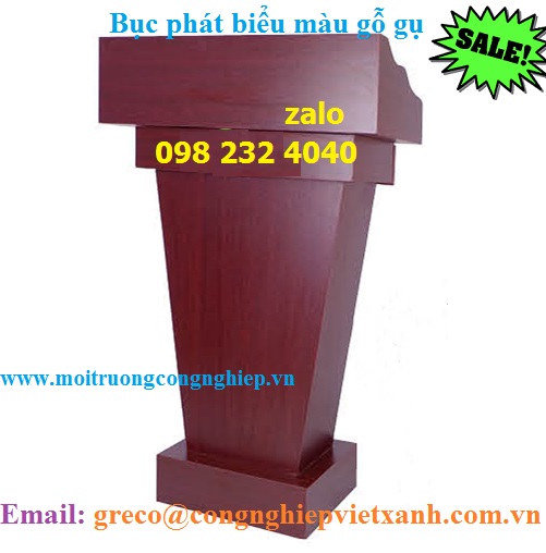 Bục phát biểu màu gỗ gụ