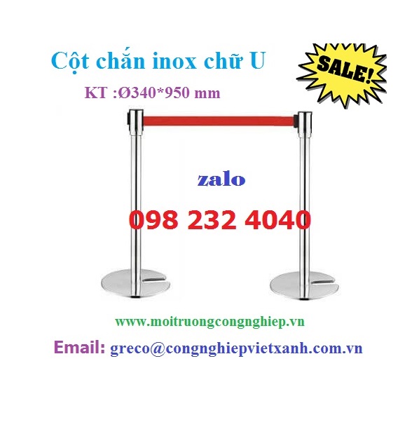 Cột chắn inox dây căng chữ U
